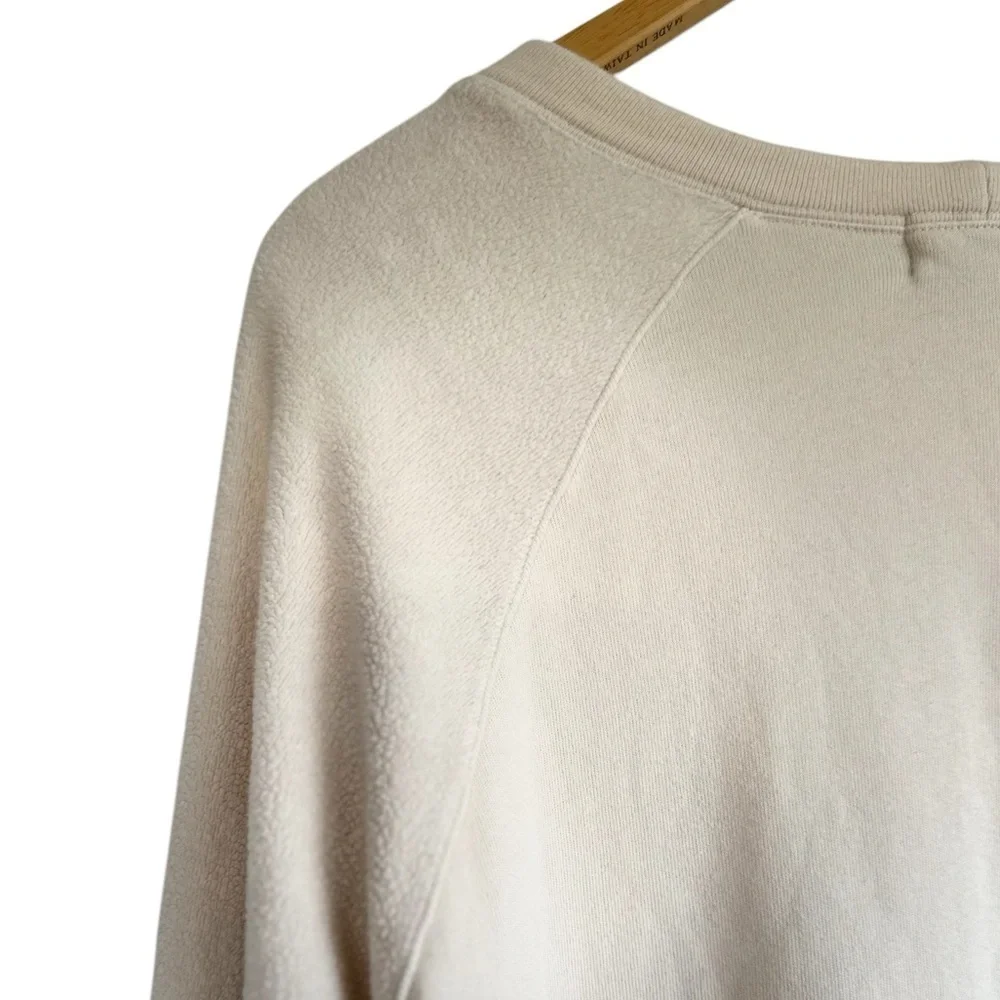 Monrow Women's Reverse Mix Teddy Fleece Sweatshirt W/Side Zipper